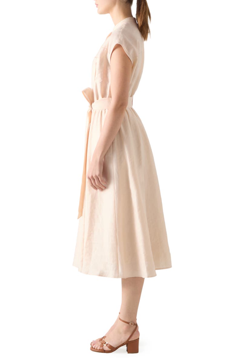 LK Bennett Fran Belted Shirtdress, Alternate, color, Pale Stone