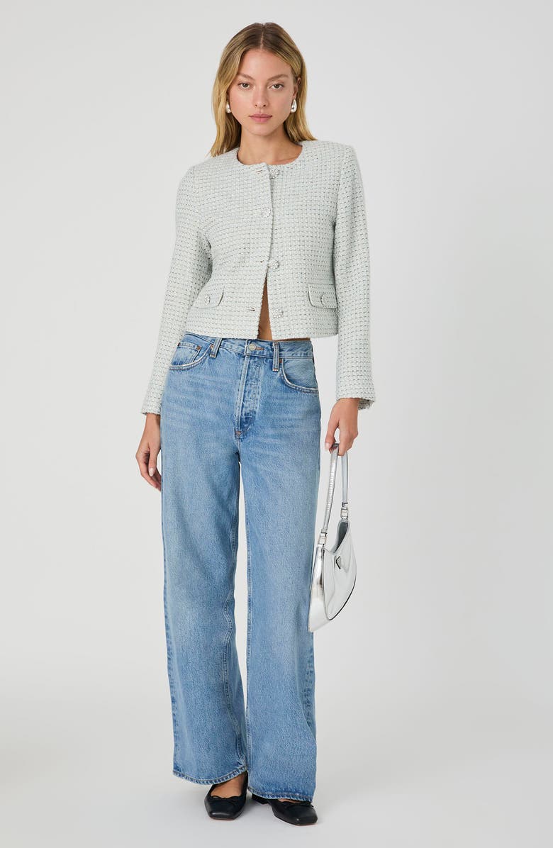 French Connection Tweed Jacket, Alternate, color, Lt Ble Multi