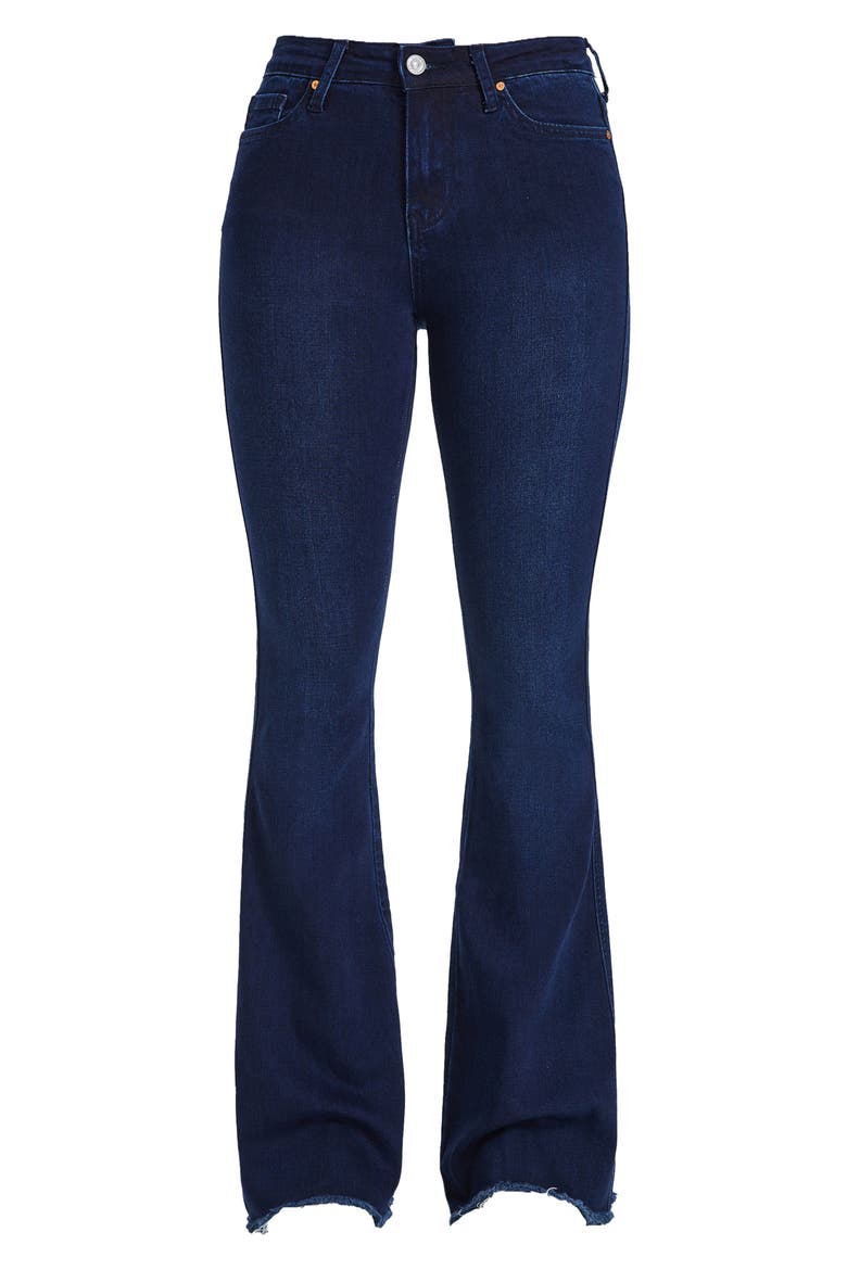 High Waist Flare Jeans, Alternate, color, DARK BLUE