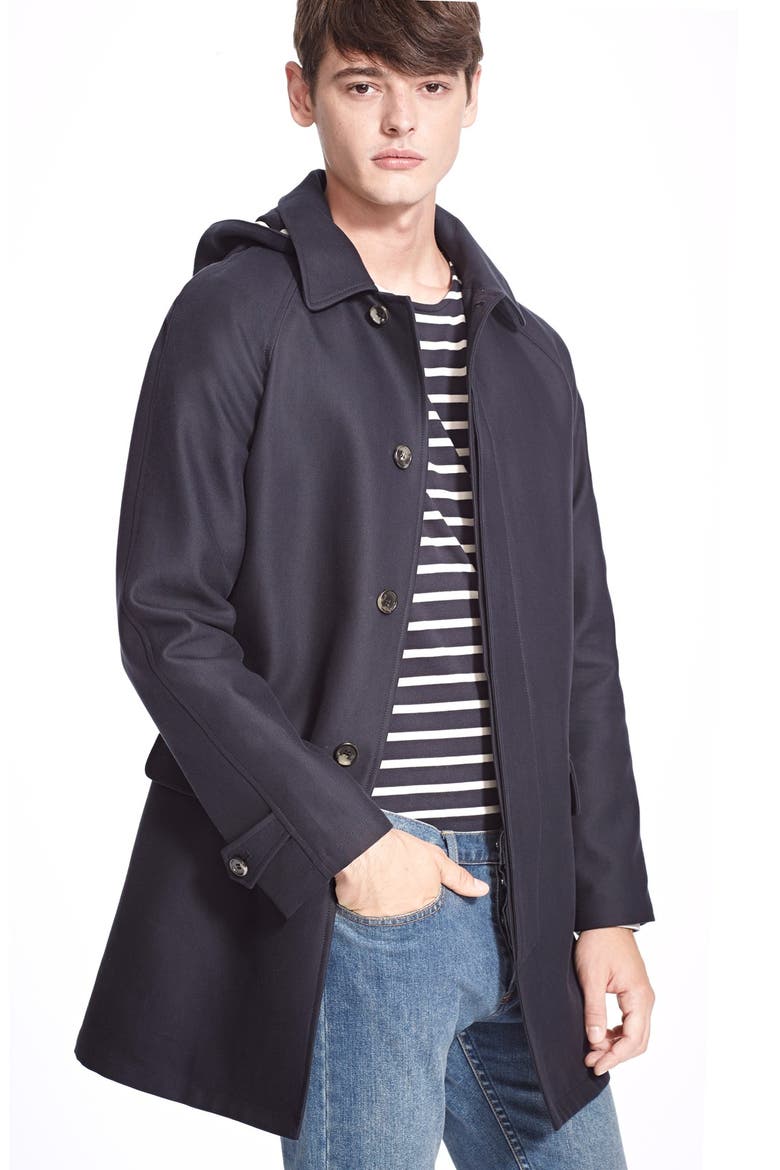 Hooded Cotton Parka, Alternate, color, NAVY