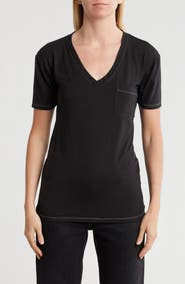 GO COUTURE V-Neck Pocket T-Shirt