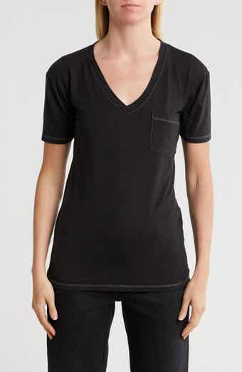 GO COUTURE V-Neck Pocket T-Shirt