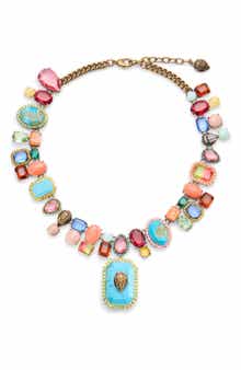 Kurt Geiger London Crystal & Stone Collar Necklace