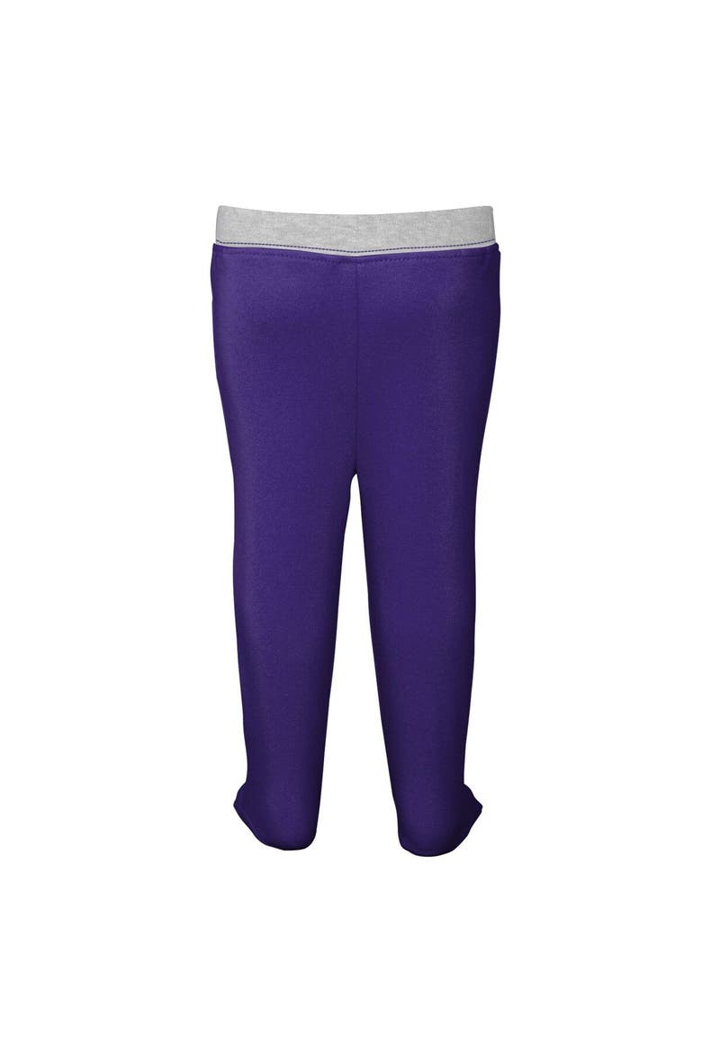 Newborn & Infant Purple/White LSU Tigers Dream Team Raglan Long Sleeve Bodysuit Hat & Pants Set, Alternate, color, Purple