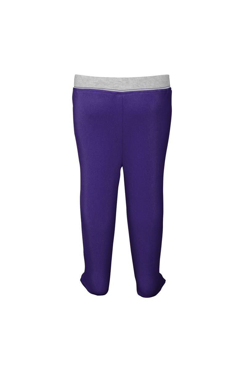 Outerstuff Newborn & Infant Purple/White LSU Tigers Dream Team Raglan Long Sleeve Bodysuit Hat & Pants Set, Alternate, color, 