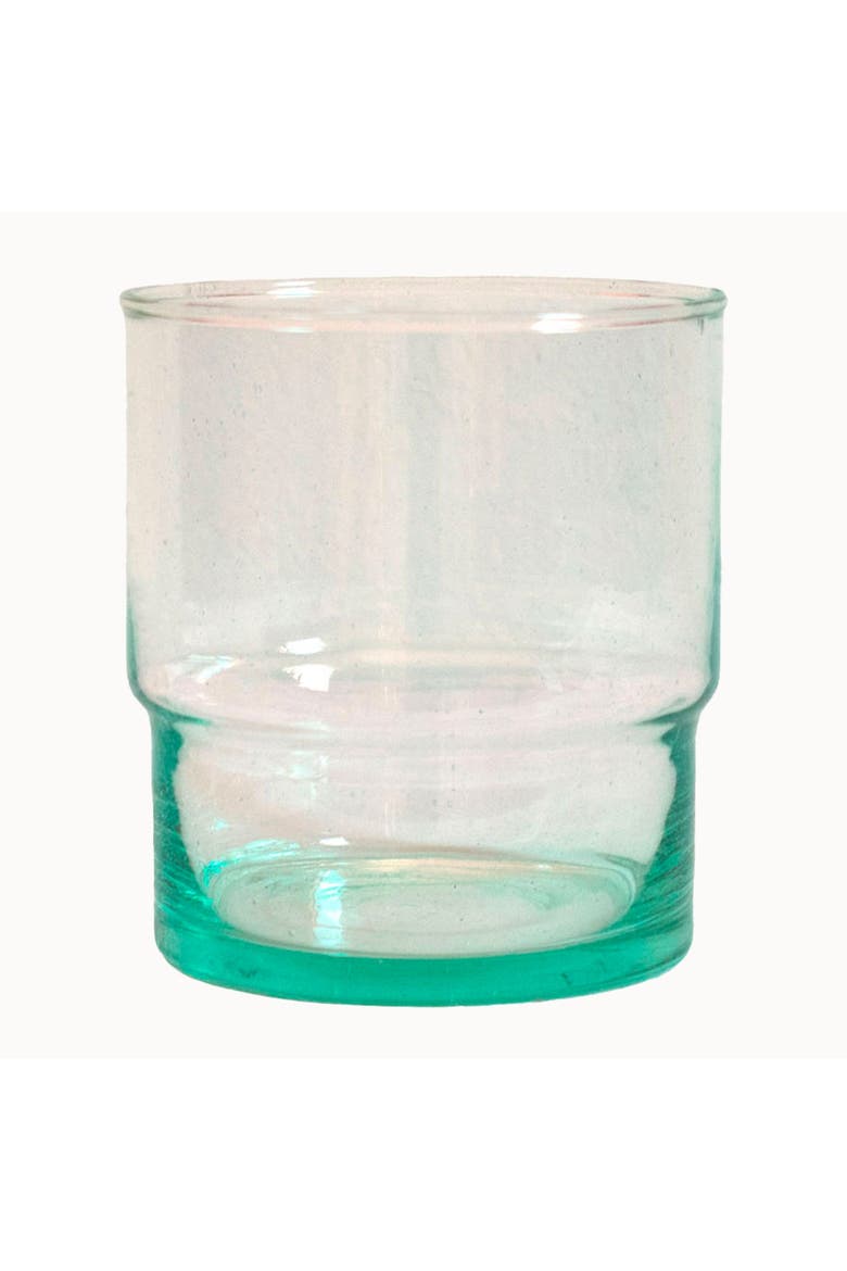 Moroccan Mouth-blown Column Glasses | Set of Two - Large, Main, color, Clear