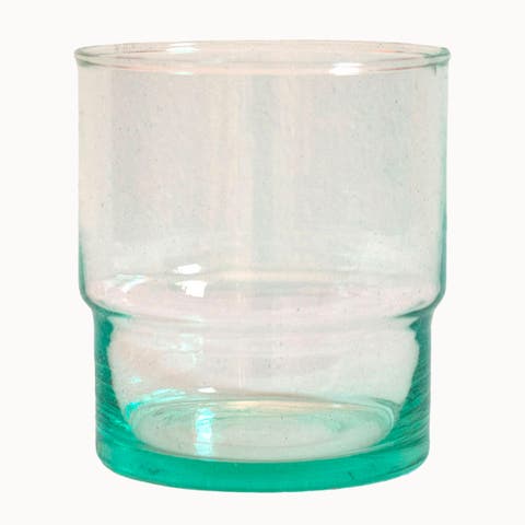 Moroccan Mouth-blown Column Glasses | Set of Two - Large