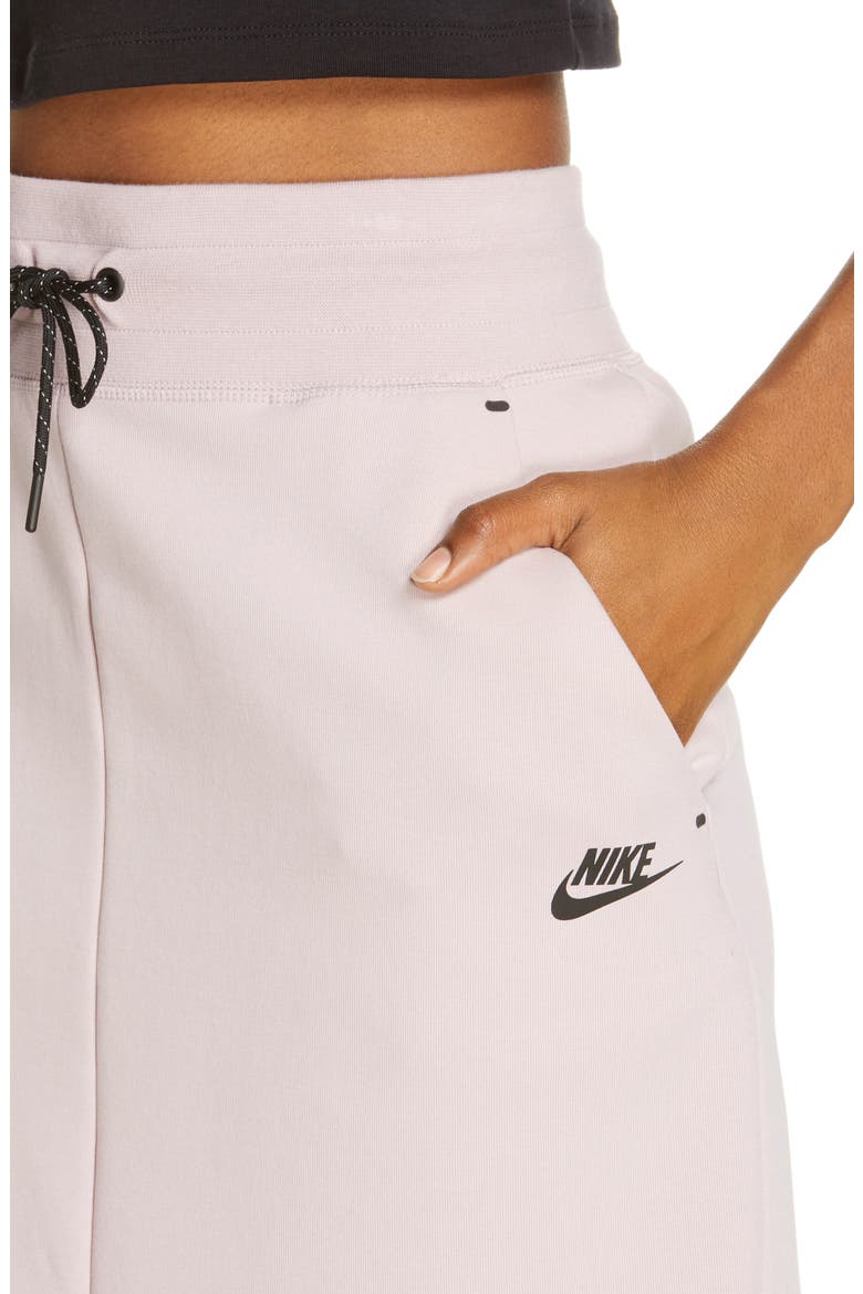 Sportswear Tech Fleece Midi Skirt, Alternate, color, CHAMPAGNE/ BLACK