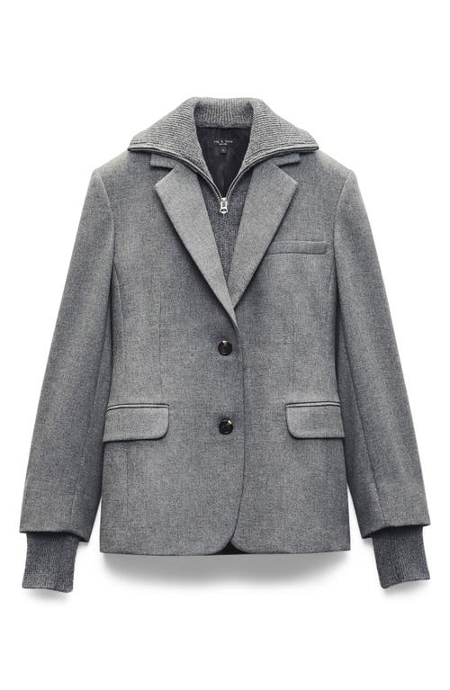 Rag & Bone Frank Mixed Media Blazer In Gold