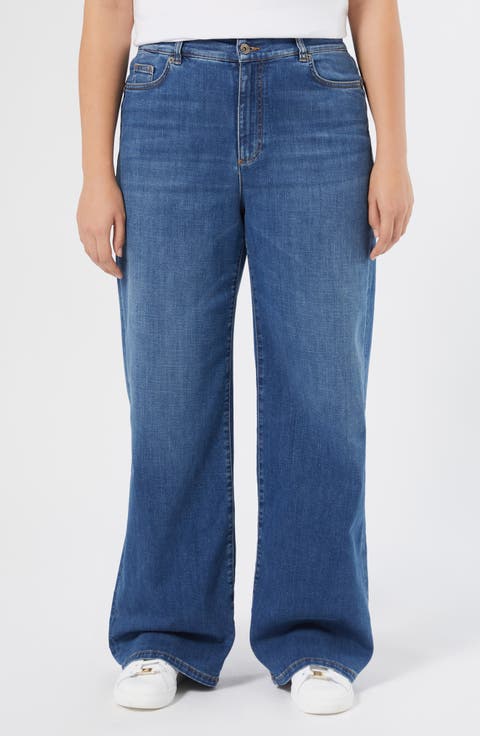 Fida Wide Leg Jeans (Plus)