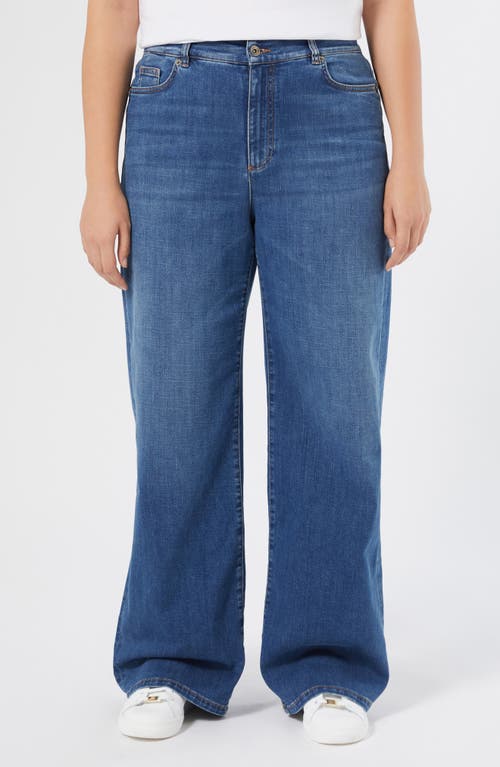 Marina Rinaldi Fida Wide Leg Jeans In Blue