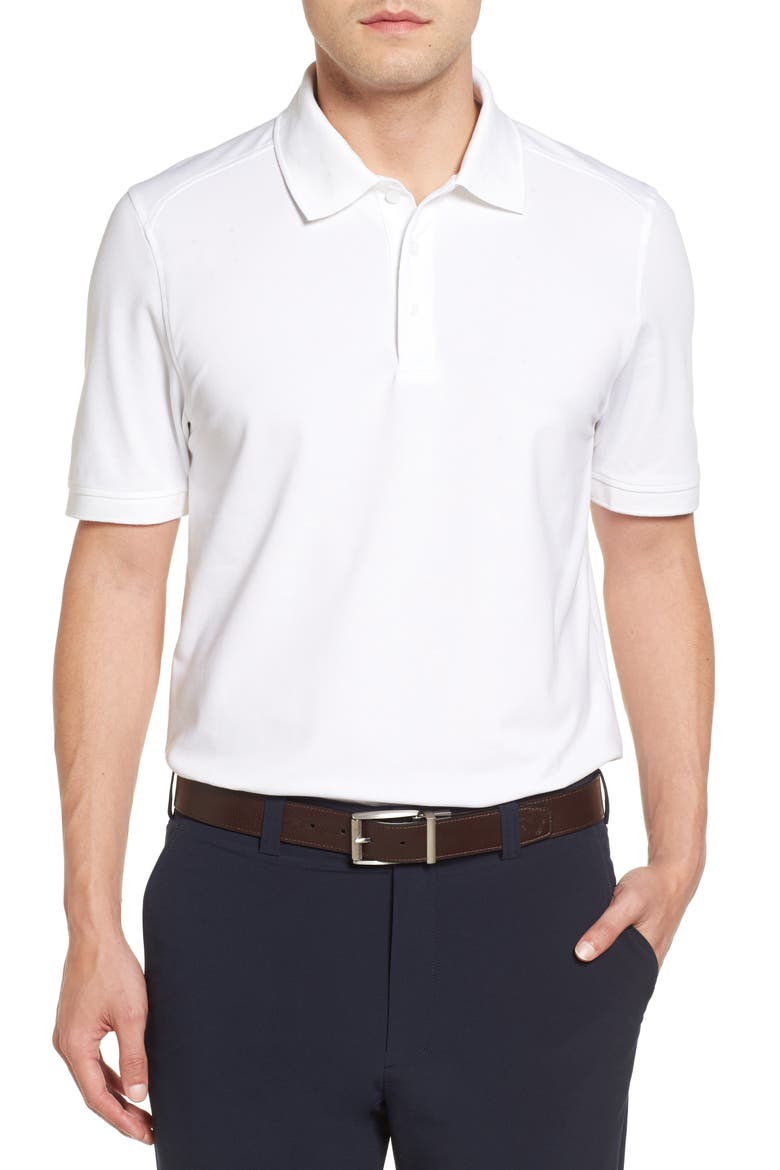 Advantage Tri-Blend Piqué Polo, Main, color, WHITE