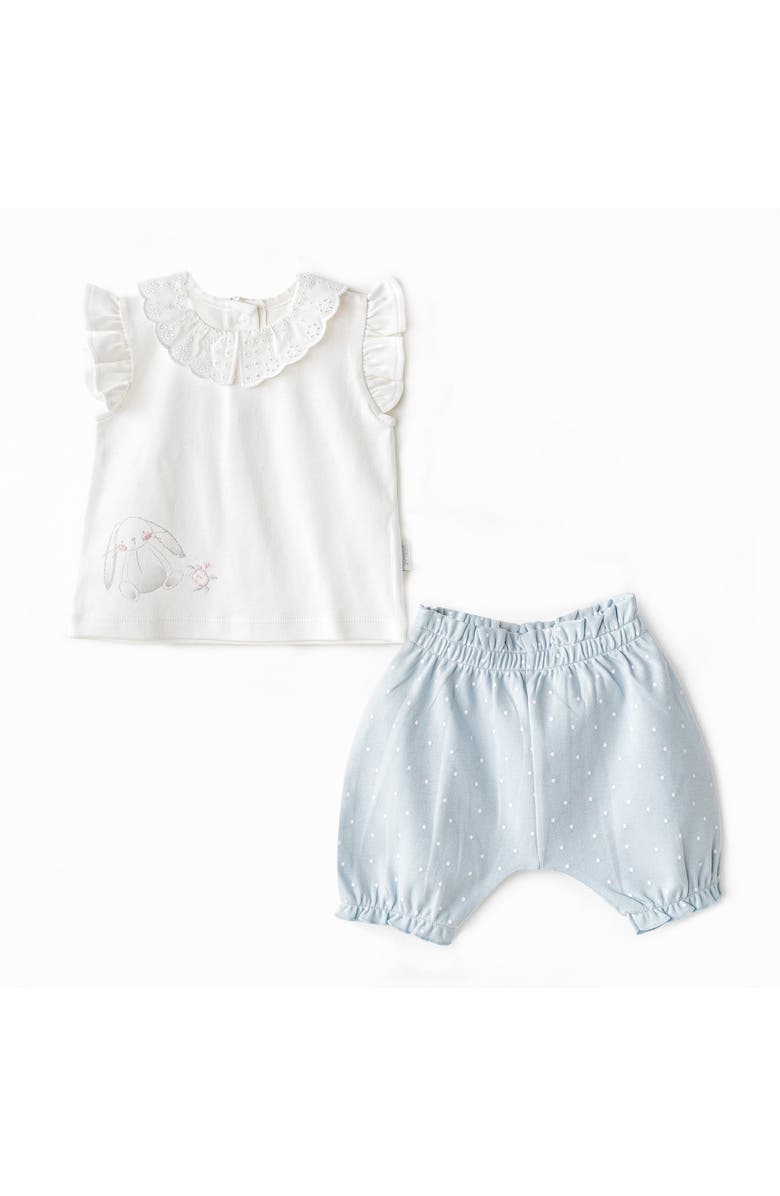 Andy Wawa Cuddly Bunny Bear Shorts Set, Main, color, Light Blue