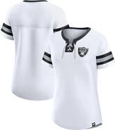 FANATICS Women's Fanatics Branded White Las Vegas Raiders Sunday Best Lace-Up T-Shirt