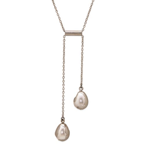 Dhwani Bhansal Boond Pendant In White Rhodium Plated