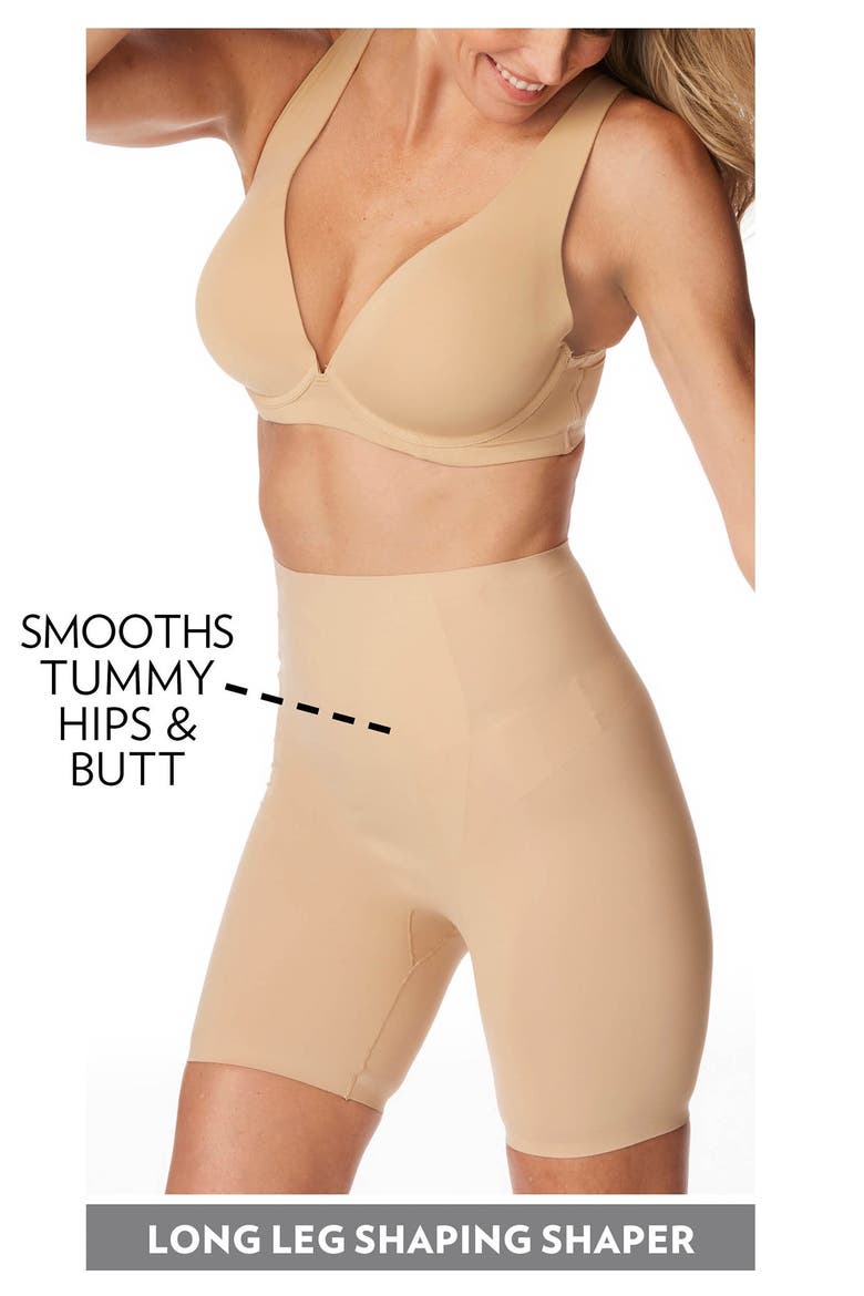 Invisible Shaper Long Leg Shaper, Alternate, color, BLACK