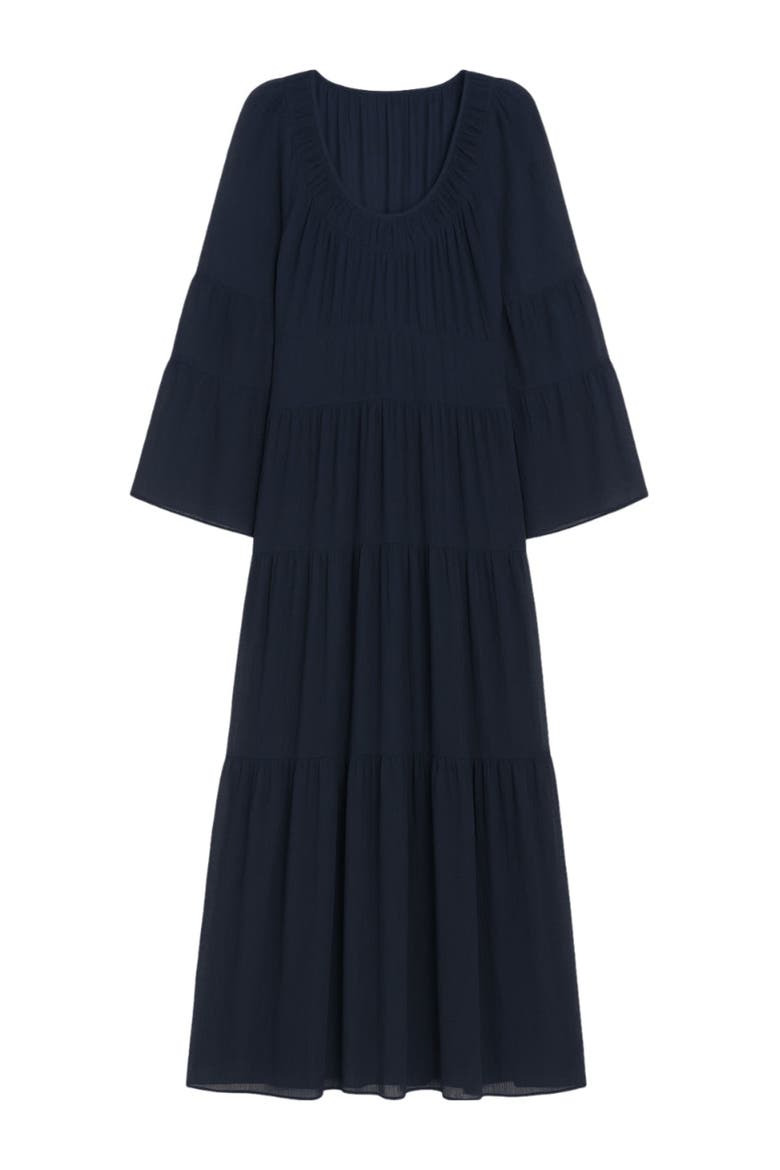 Skye Tiered Dress, Alternate, color, Maritime Blue