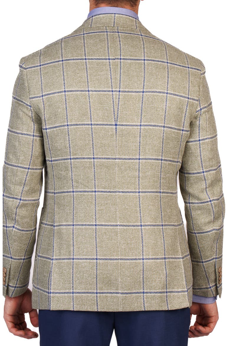Textured Yarn Dyed Windowpane Sport Coat, Alternate, color, OLIVE