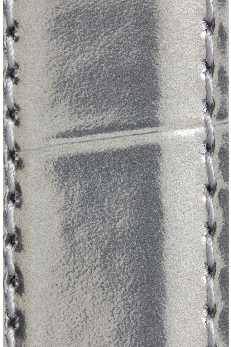 BB Hourglass Logo Buckle Leather Belt, Alternate, color, SILVER