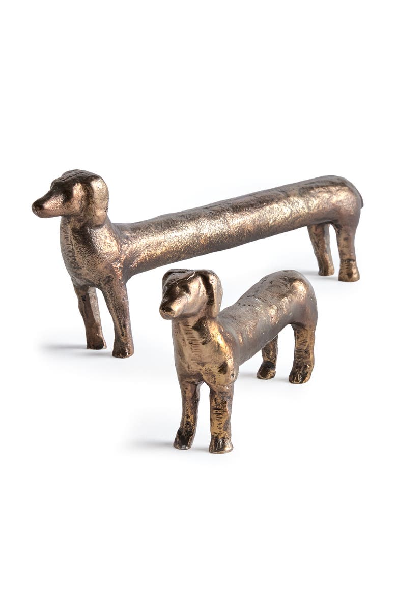 Connley Dogs Sculptures Set Decorative Objects of 2, Main, color, Gold