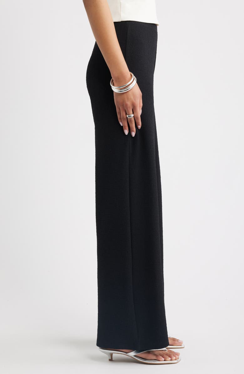 Open Edit Crepe Wide Leg Pants, Alternate, color, Black