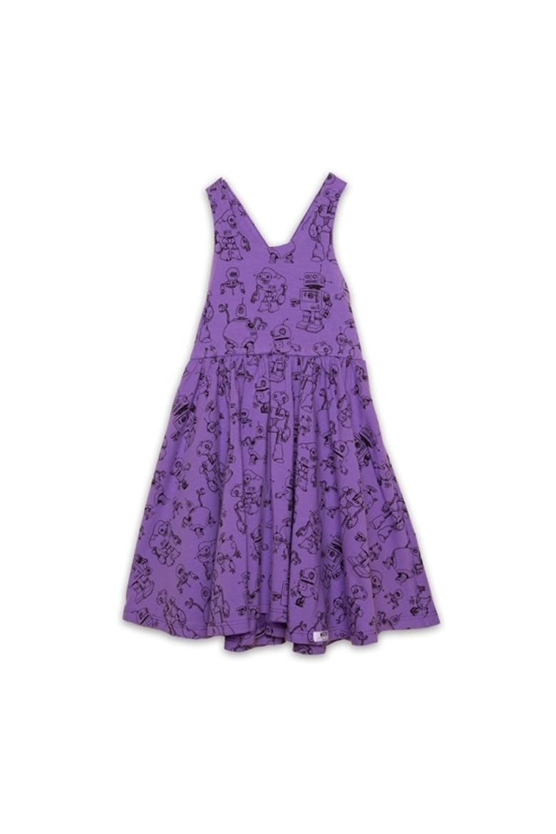 Girls Cross Back Dress, Main, color, Robots