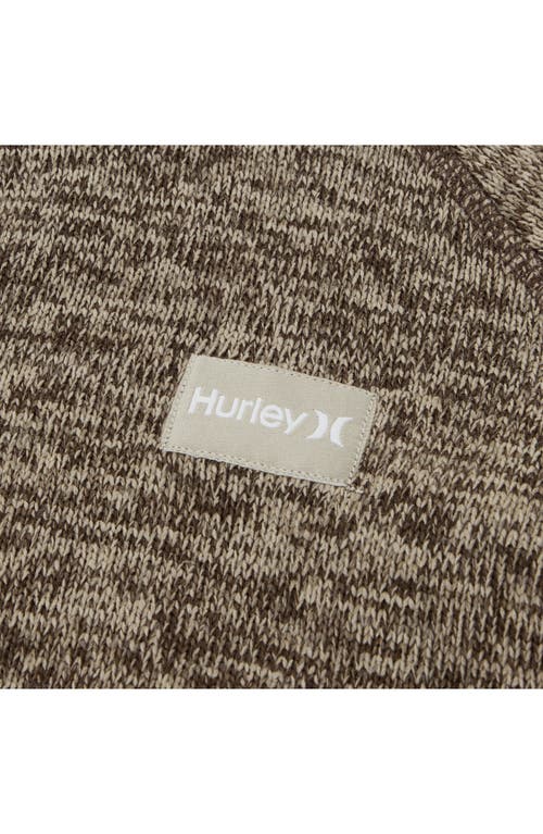 Hurley Kids' Heathered Full Zip Fleece Jacket In Brown