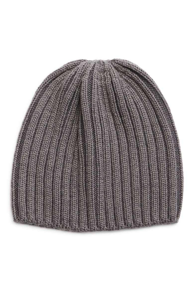Boston Merino Wool Rib Beanie, Main, color, SAGE STRIPE