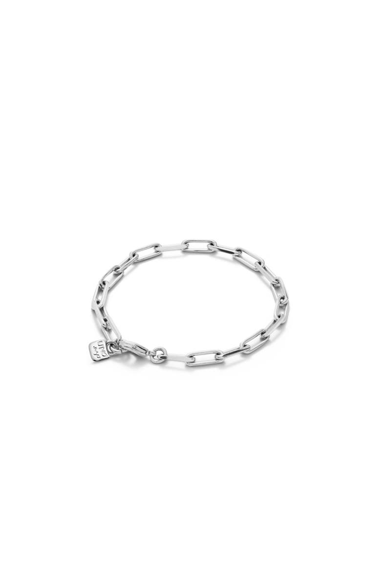 UNODE50 Cable Charm Bracelet, Main, color, Silver
