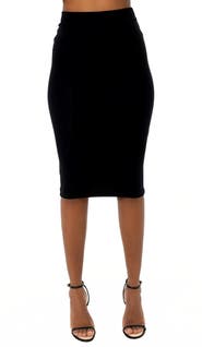 Dai Moda Kelli Stretch Modal Pencil Skirt