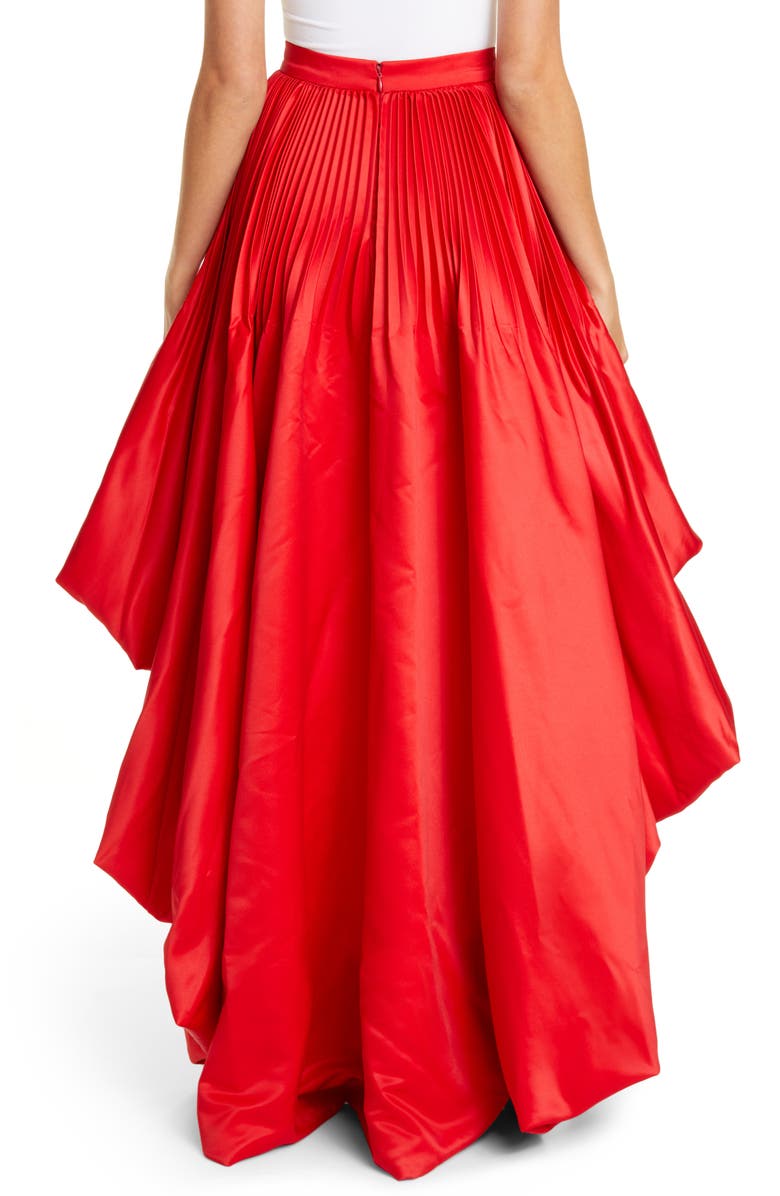 flor et. al Sabinas High/Low Satin Skirt, Alternate, color,