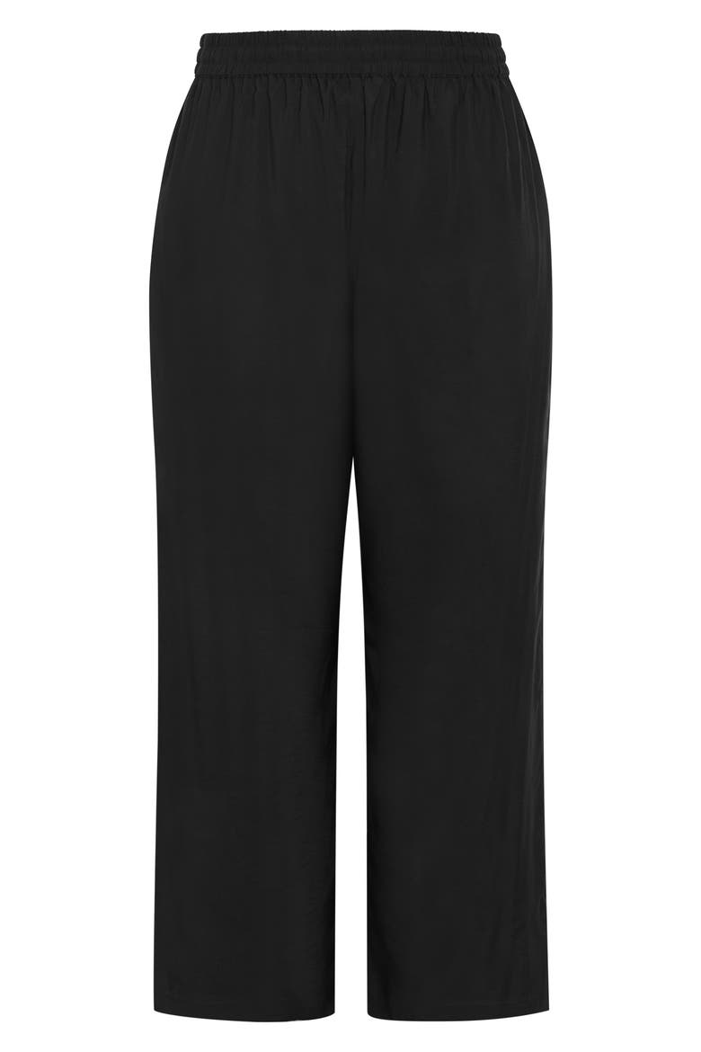 Kalea Wide Leg Drawstring Pants, Alternate, color, BLACK