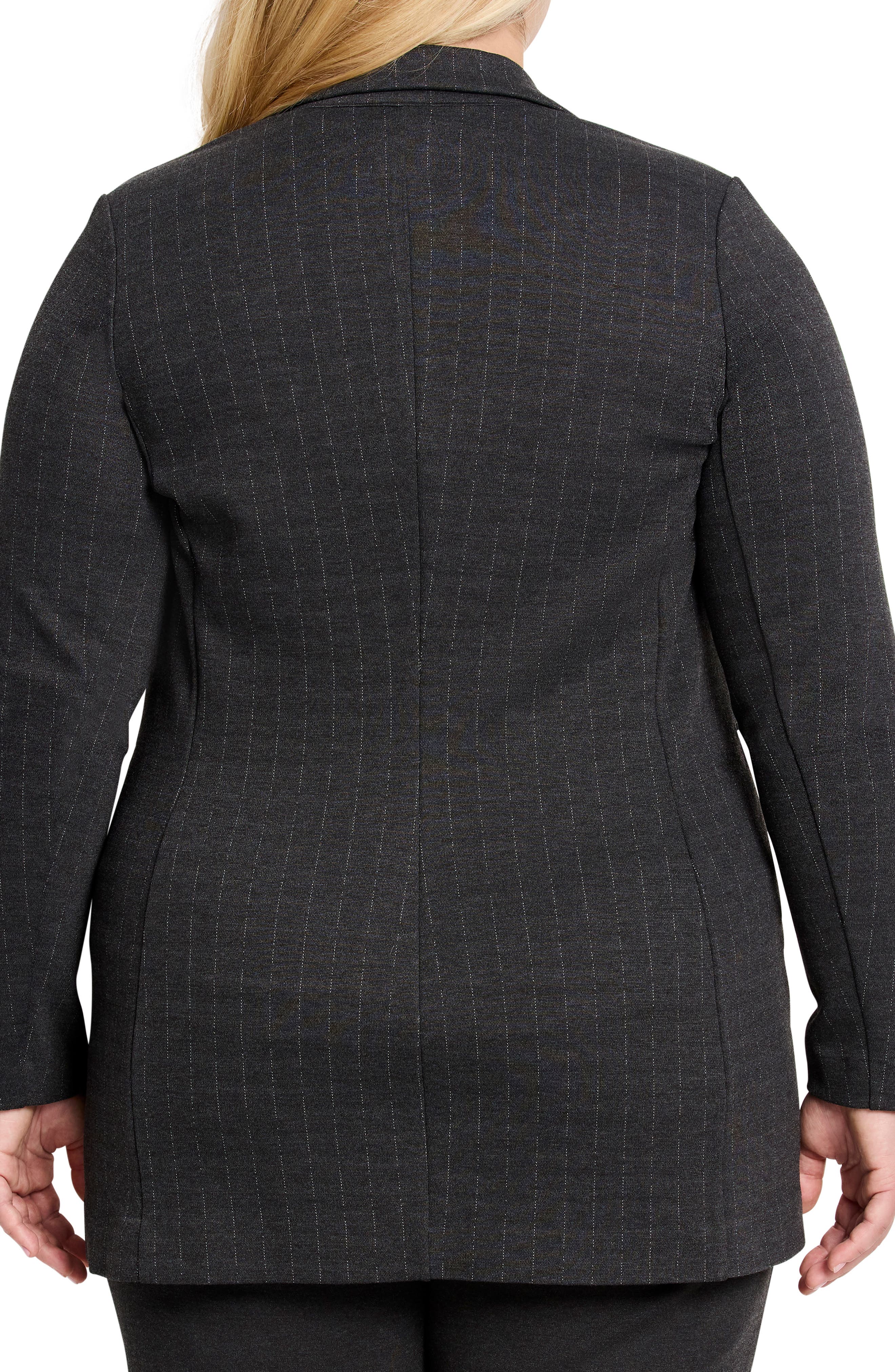 Pinstripe Ponte Knit Jacket - image 2