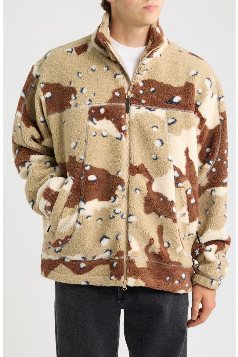 Axis Camo Faux Shearling Jacket, Alternate, color, DESERT CAMO