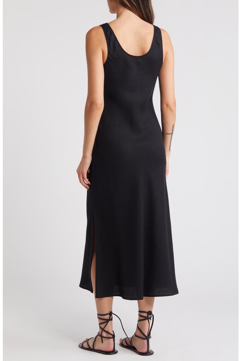 Kailani Sleeveless Midi Dress, Alternate, color, BLACK