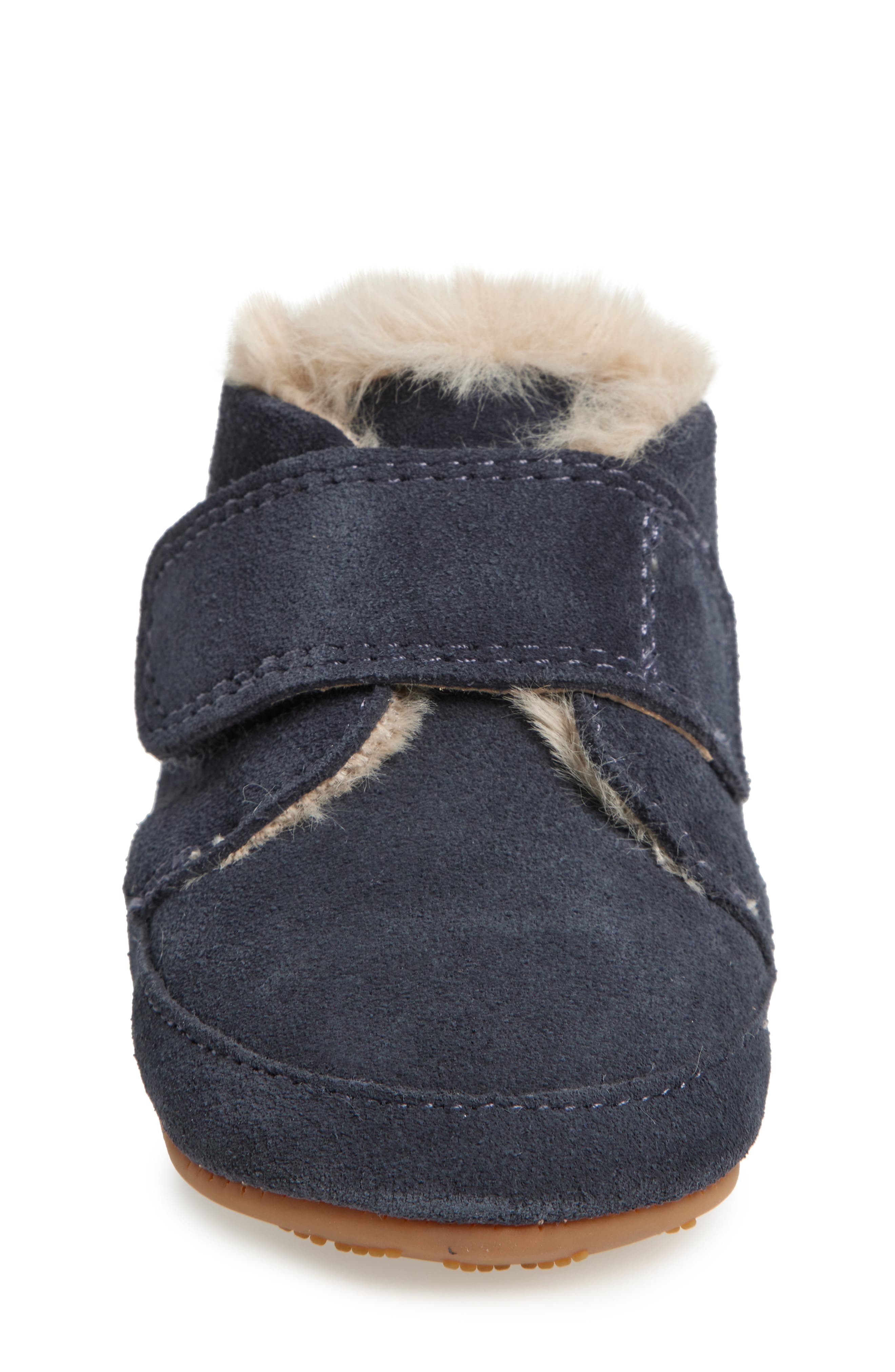 Shloofy Faux Shearling Boot, Alternate, color, NAVY SUEDE