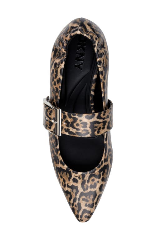 Dkny Cormic Mary Jane Pointed Toe Flat In Animal Print