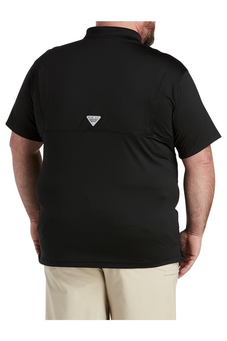 Big & Tall Low Drag Offshore Polo Shirt, Alternate, color, BLACK