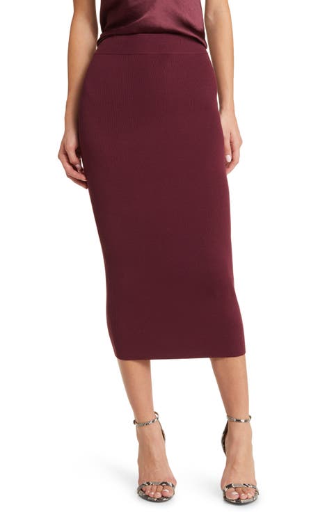 Rib Pencil Skirt