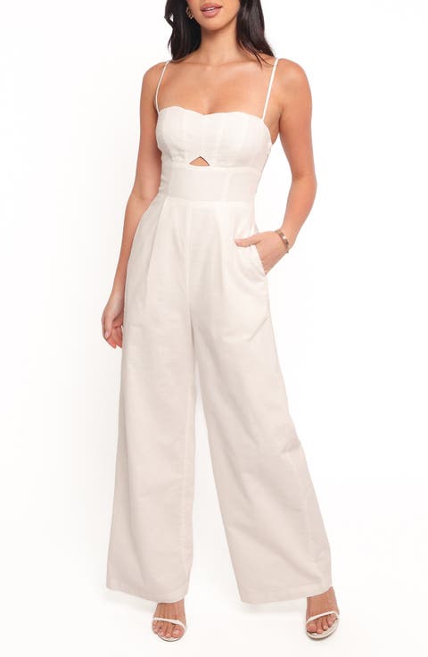 Metra Cutout Linen & Cotton Jumpsuit