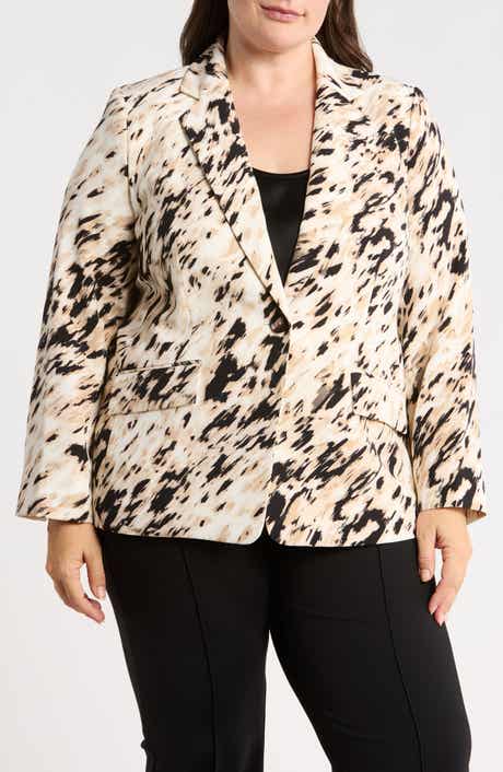 One-Button Notch Lapel Blazer
