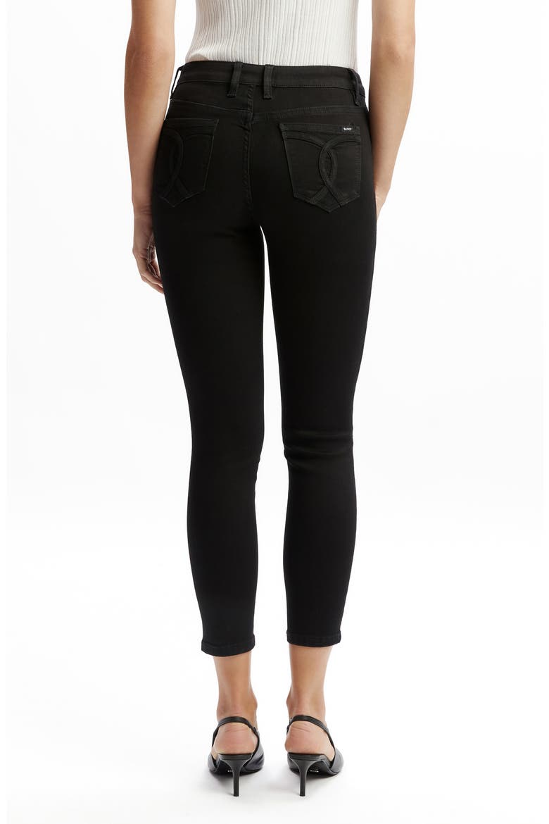 Bella Crop Skinny Jeans, Alternate, color, BLACK