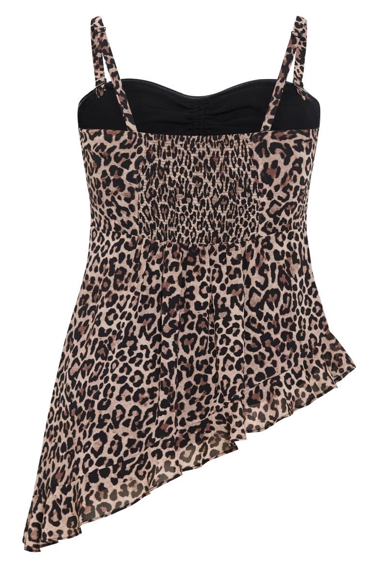 Skai Leopard Print Asymmetric Top, Alternate, color, LEOPARD