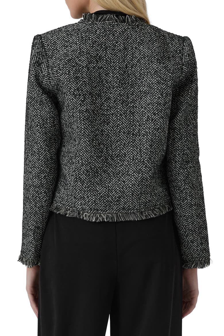 Jenny Fringed Herringbone Jacket, Alternate, color, FMLX-OPEN