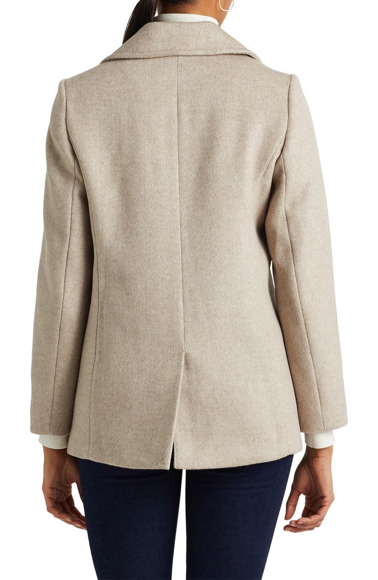 Lauren Ralph Lauren Wool Blend Peacoat, Alternate, color, 