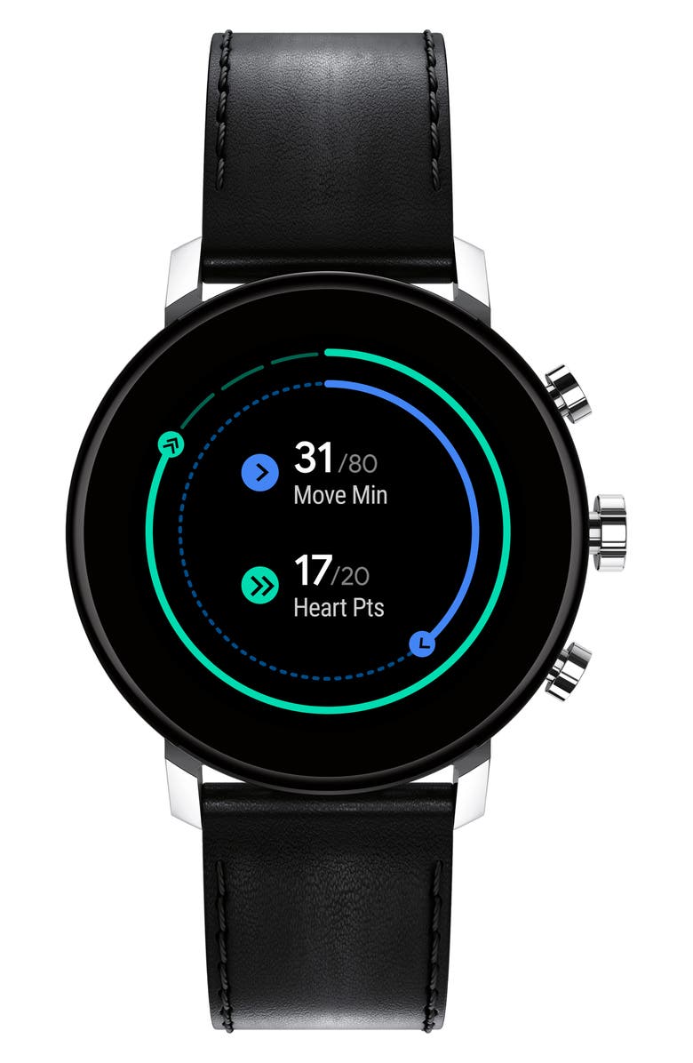 Movado Bold Connect 2.0 Leather Strap Smart Watch, 40mm, Main, color, 