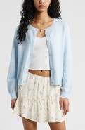 BP. Crewneck Cotton Blend Cardigan
