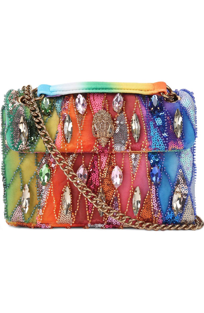Kurt Geiger London Medium Kensington Sequin Shoulder Bag, Main, color, Rainbow Multi