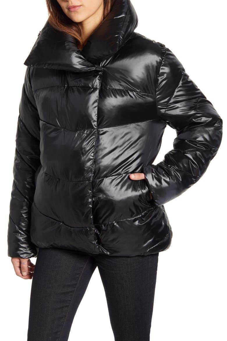 Puffer Jacket, Main, color, BLACK