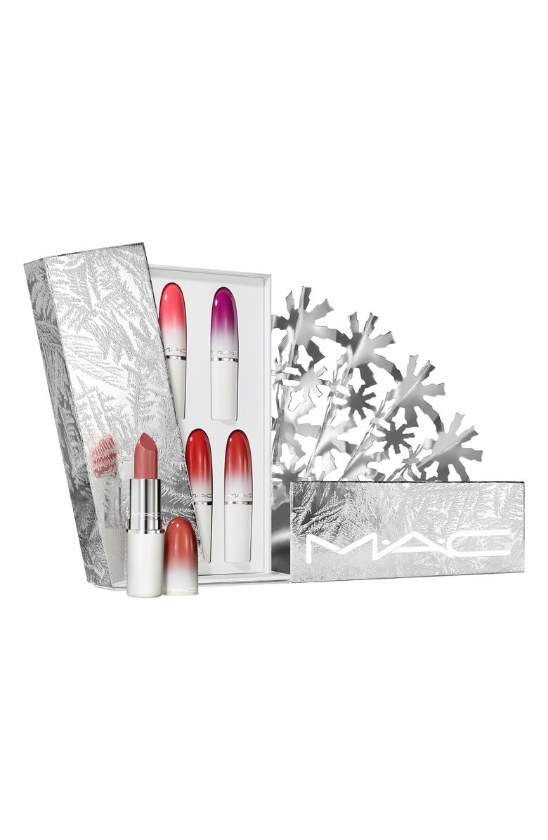 MAC Cosmetics Frostbitten Kiss Full-Size Lustreglass Lipstick Set $130 Value, Alternate, color, 